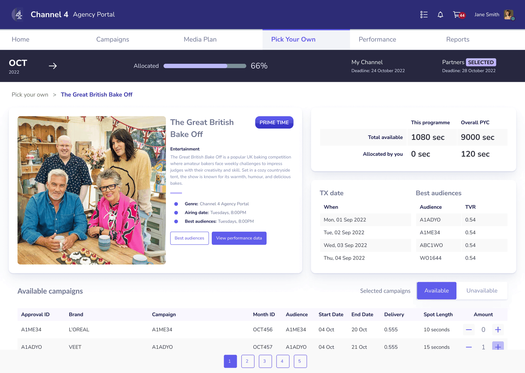The booking workflow