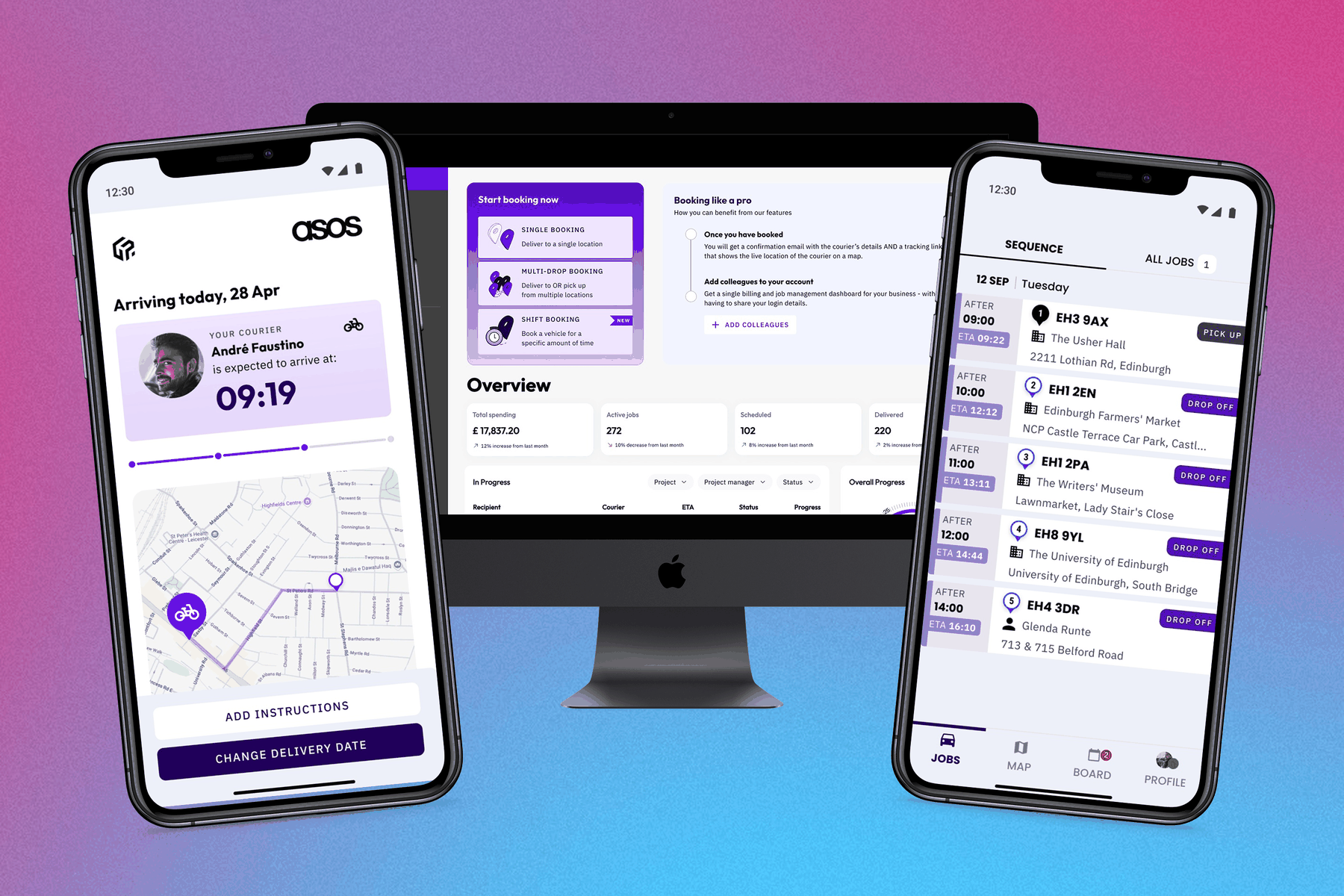 Same-day logistics booking platform